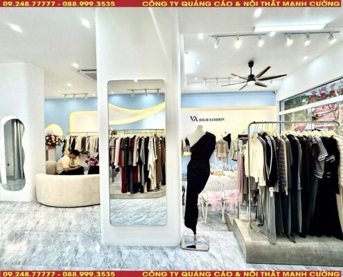 thiết kế nội thất showroom thời trang Ninh Bình