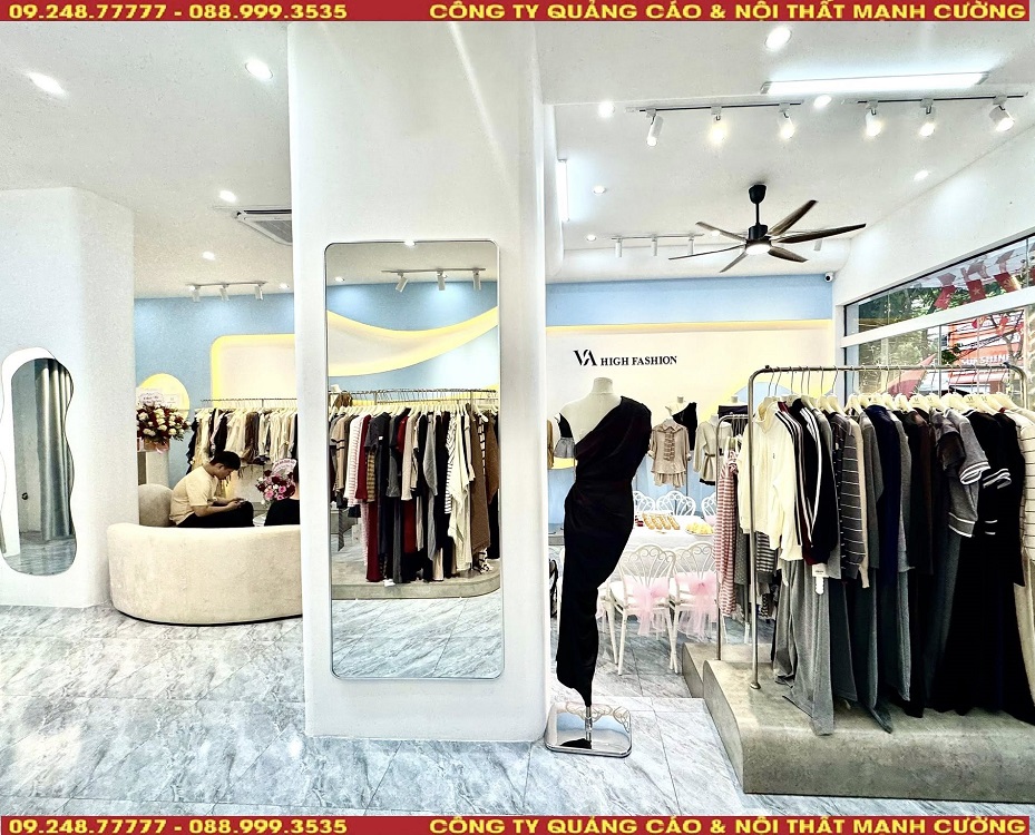 thiết kế nội thất showroom thời trang Ninh Bình