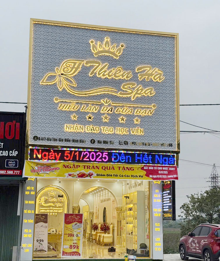 Cảnh báo khi làm biển quảng cáo giá rẻ Ninh Bình – Đừng để mất tiền oan 2026 4 Biển quảng cáo theo ngành nghề Spa cho khách tại Ninh Bình