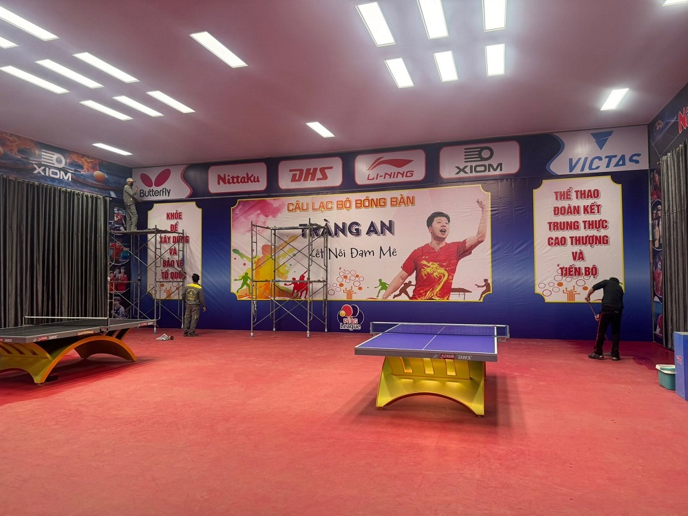 Mạnh Cường Group đơn vị làm biển quảng cáo Ninh Bình uy tín triển khai làm khung backdrop, biển bạt 3M, Pano tấm lớn cho khách hàng tại Ninh Bình