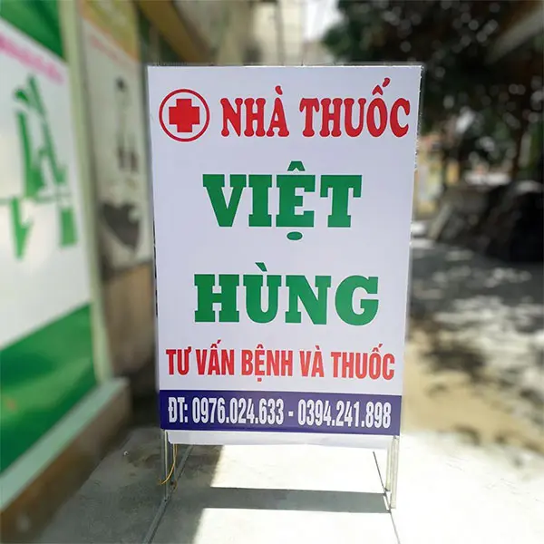Làm biển vẫy Ninh Bình nhà thuốc nổi bật cả ngày và đêm