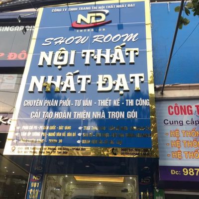 làm biển chữ nổi inox Ninh Bình