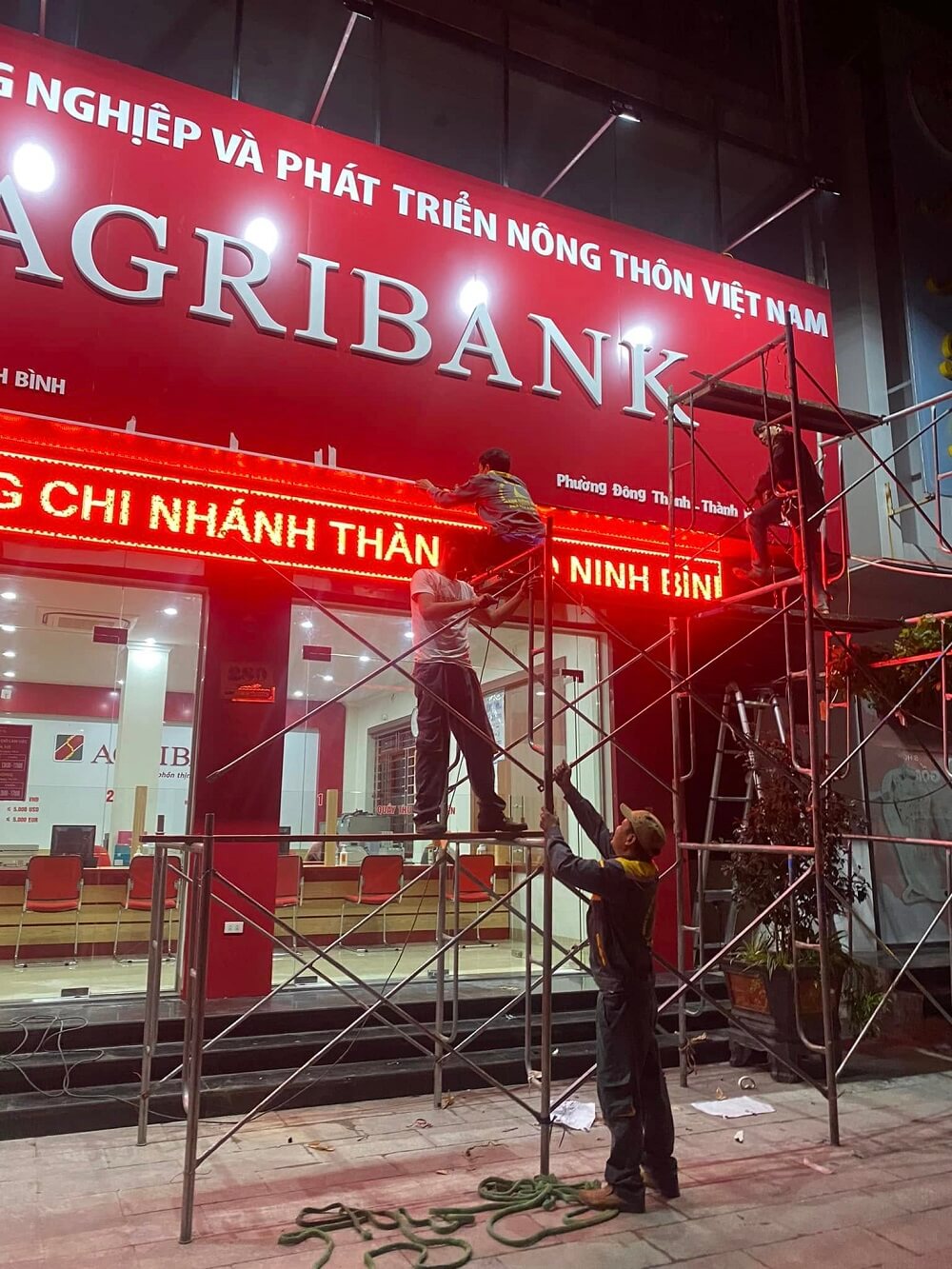 Mạnh Cường Group làm biển quảng cáo giá rẻ tại Ninh Bình cho Ngân hàng AGRIBANK