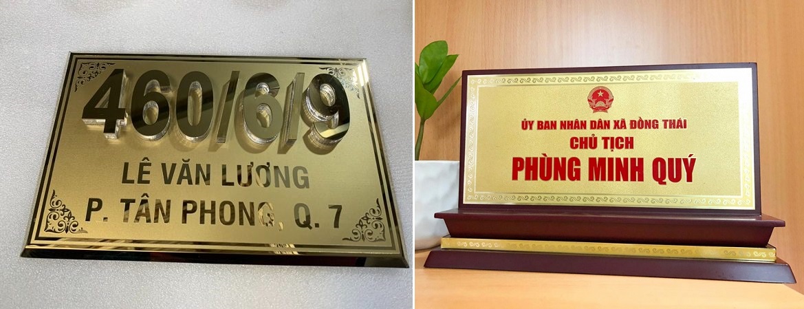 Làm biển đồng Ninh Bình nên chọn đồng ăn mòn hay chữ đồng nổi?